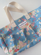 Garden Egg Tote Small — Blue Paisley