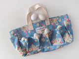Garden Egg Tote Small — Blue Paisley