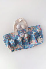 Garden Egg Tote Small — Blue Paisley