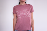 Heather Mauve Flora Tee Women's