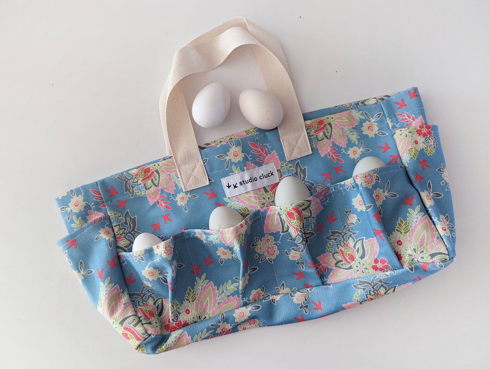 Garden Egg Tote Small — Blue Paisley – Studio Cluck