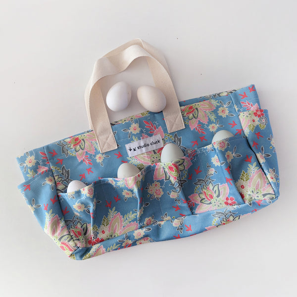 Garden Egg Tote Small — Blue Paisley – Studio Cluck