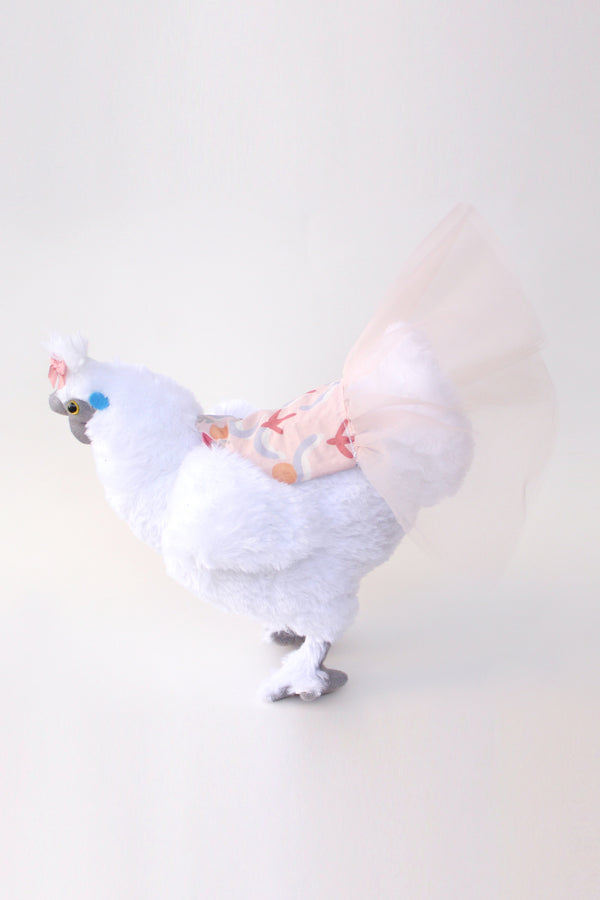 chicken wearing a tutu